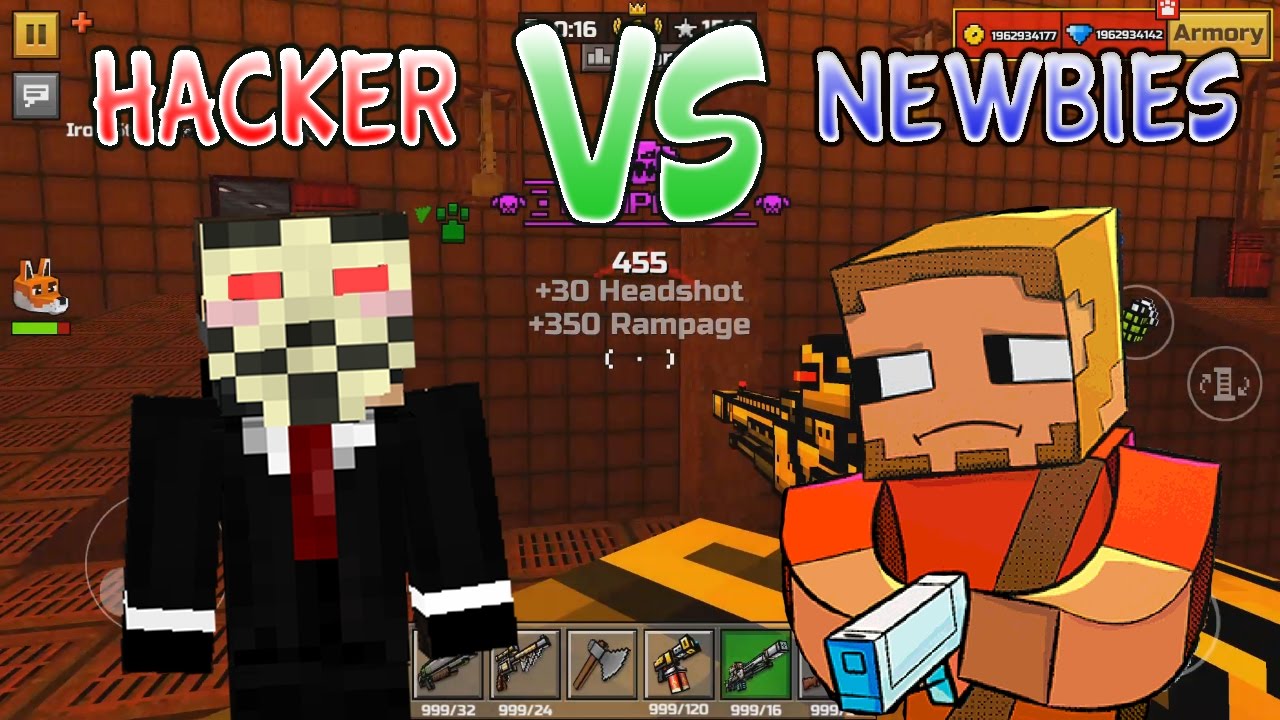 Pixel Gun 3D Hacker VS Newbies