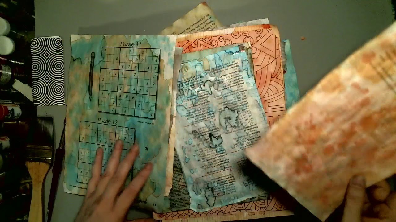 Dyed Papers with Food Color