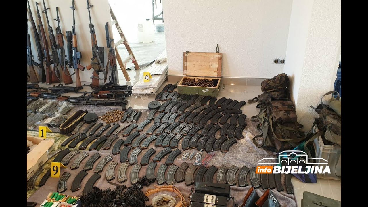 Bijeljina: Prvi snimak iz vikendice u Janji u kojoj je pronađen arsenal oružja