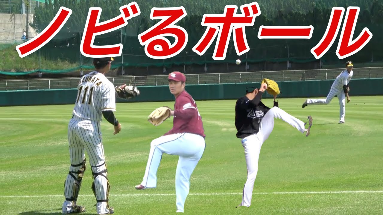 剛腕投手の軽く投げてもノビるキャッチボール！プロは凄い！