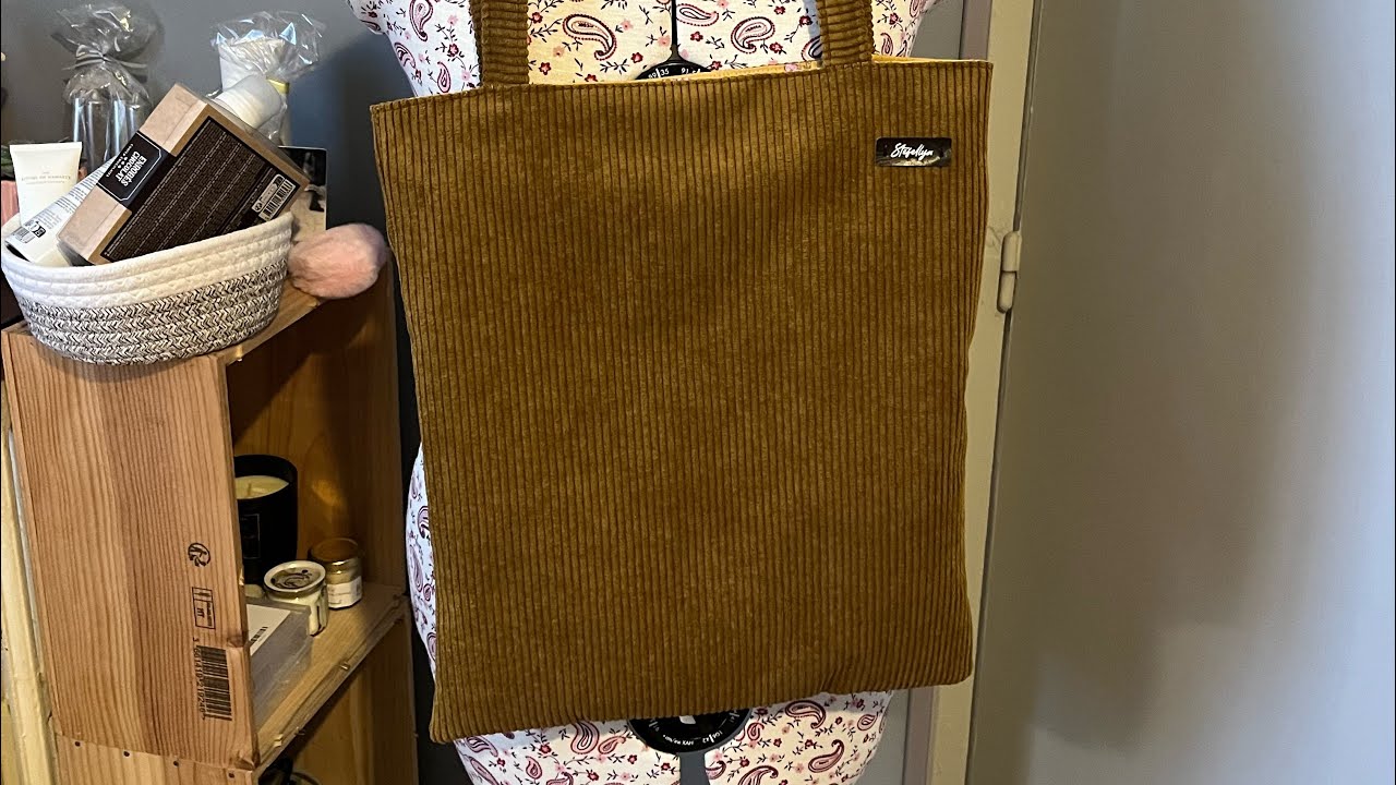 Tuto Tote bag Velours cotelé-Couture Stefellya