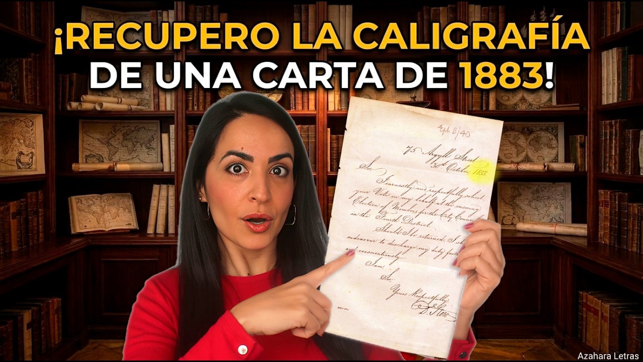 ¿Cómo escribían en 1883? ✒️ Recupero la CALIGRAFÍA de una carta real