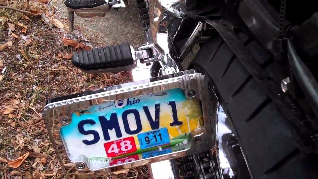 Sportbike universal chrome contrast license plate tag bracket