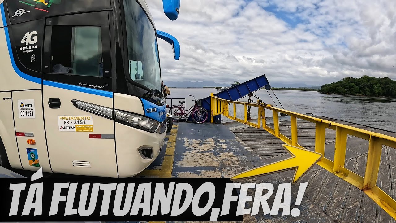 Ônibus na balsa! 🛳️Travessia Guaratuba x Matinhos EP04/26