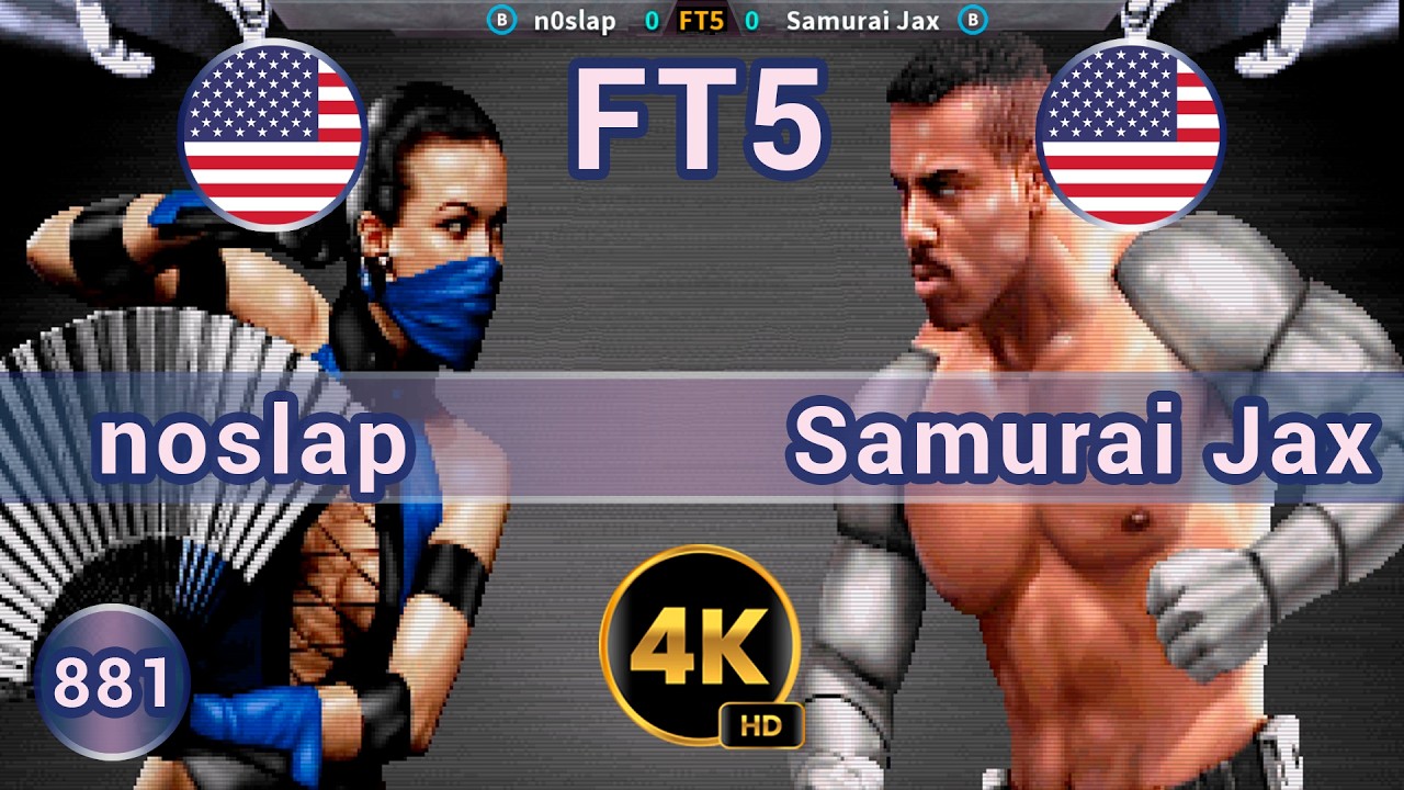 UMK3 - 🇺🇸 n0slap vs Samurai Jax 🇺🇸 FT5 / 4K 60 FPS #umk3 #ultimatemortalkombat3 #t99h #fightcade