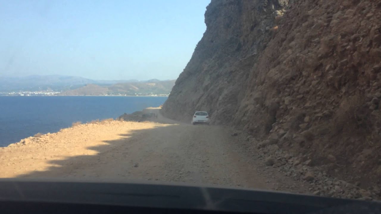 Crazy drive to Balos beach Crete, Grece