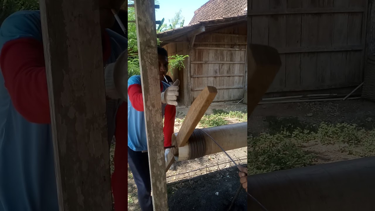 Pembuatan begel spiral untuk borepile manual