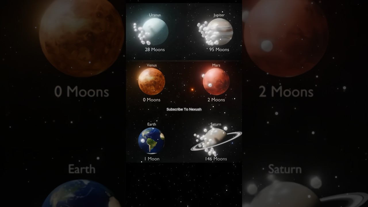 How Many Moons Do Planets Have? 🌍🪐 (2025 Updated List) #moon #solarsystem