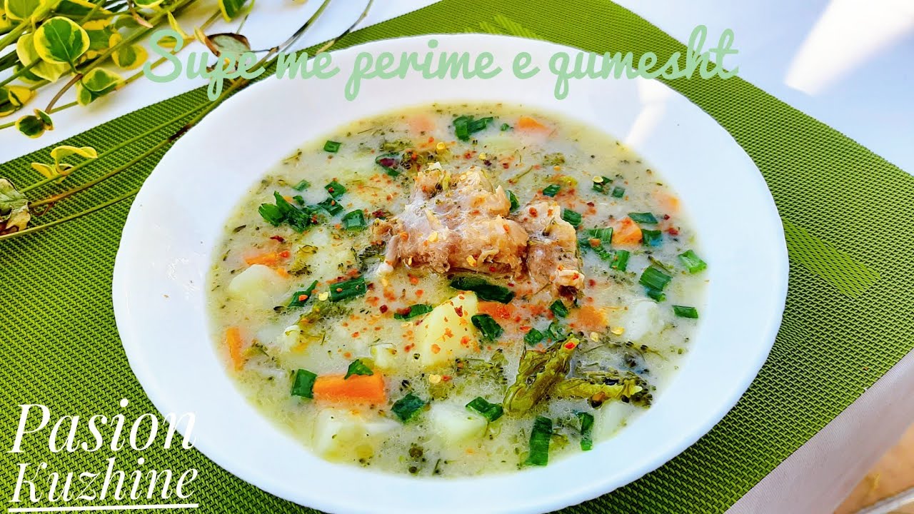 Supë me perime dhe qumesht🍲/rrit imunitetin,e thjeshtë dhe pak përbërës🍲!!