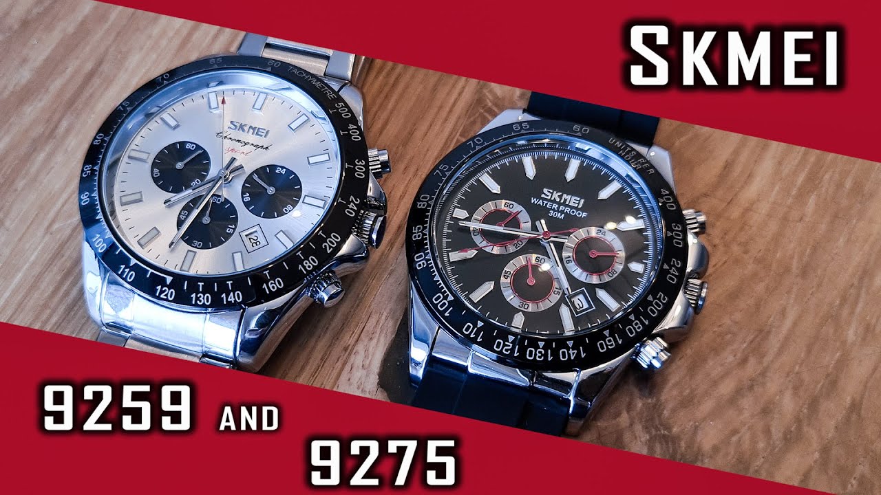 Skmei 9259 and 9275 quartz chronograph watch review #skmei #skmeiwatch #gedmislaguna