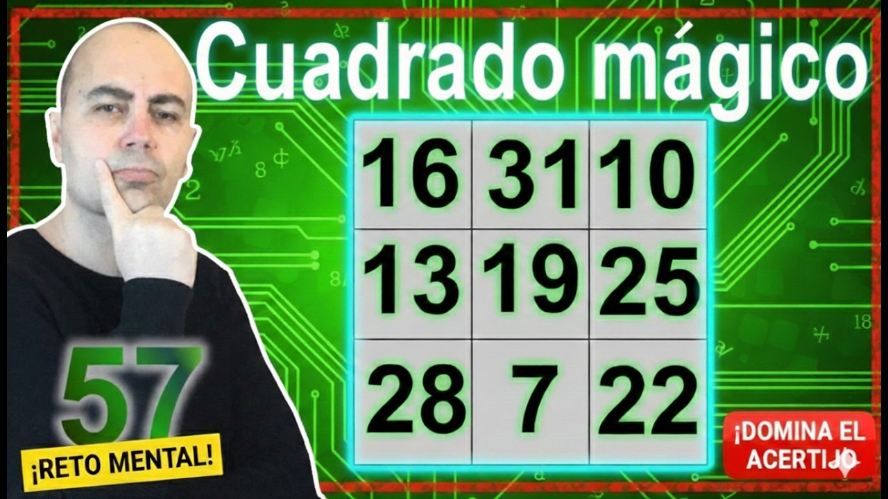 Cuadrado Mágico Matemático 🔢 El Reto que Suma 57