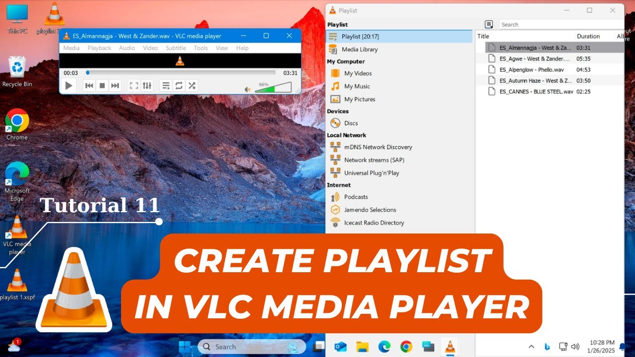 Как создавать плейлисты в VLC Media Player | Урок 11 по VLC