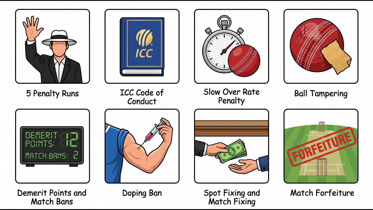 Every Cricket Punishment Explained In 13 Minutes