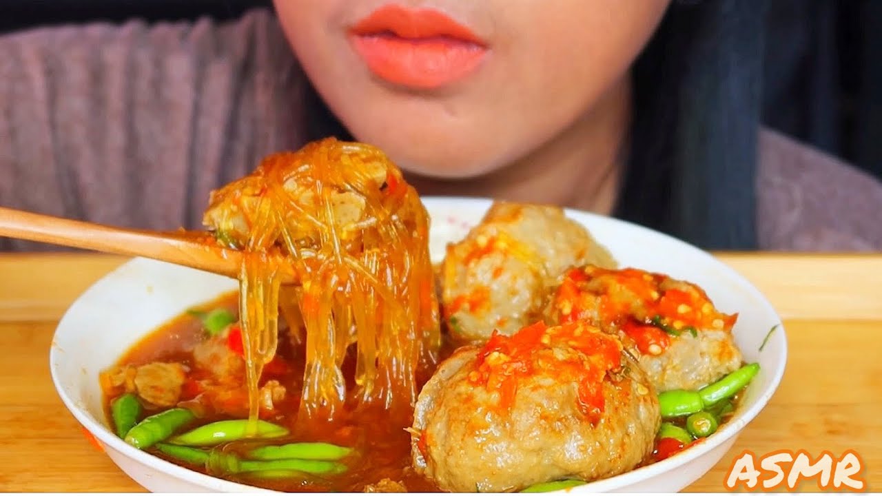 ASMR BAKSO PEDAS TAMBAH CABE UTUH ||MUKBANG INDONESIA #ASMR #asmrsounds #eatingsounds #bakso
