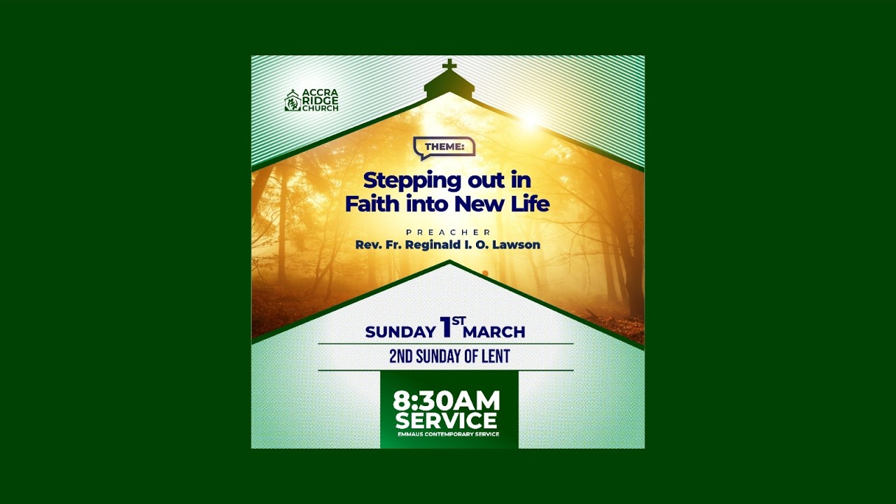 STEPPING OUT IN FAITH INTO NEW LIFE || REV. FR. REGINALD I. O. LAWSON || 1ST MARCH, 2026