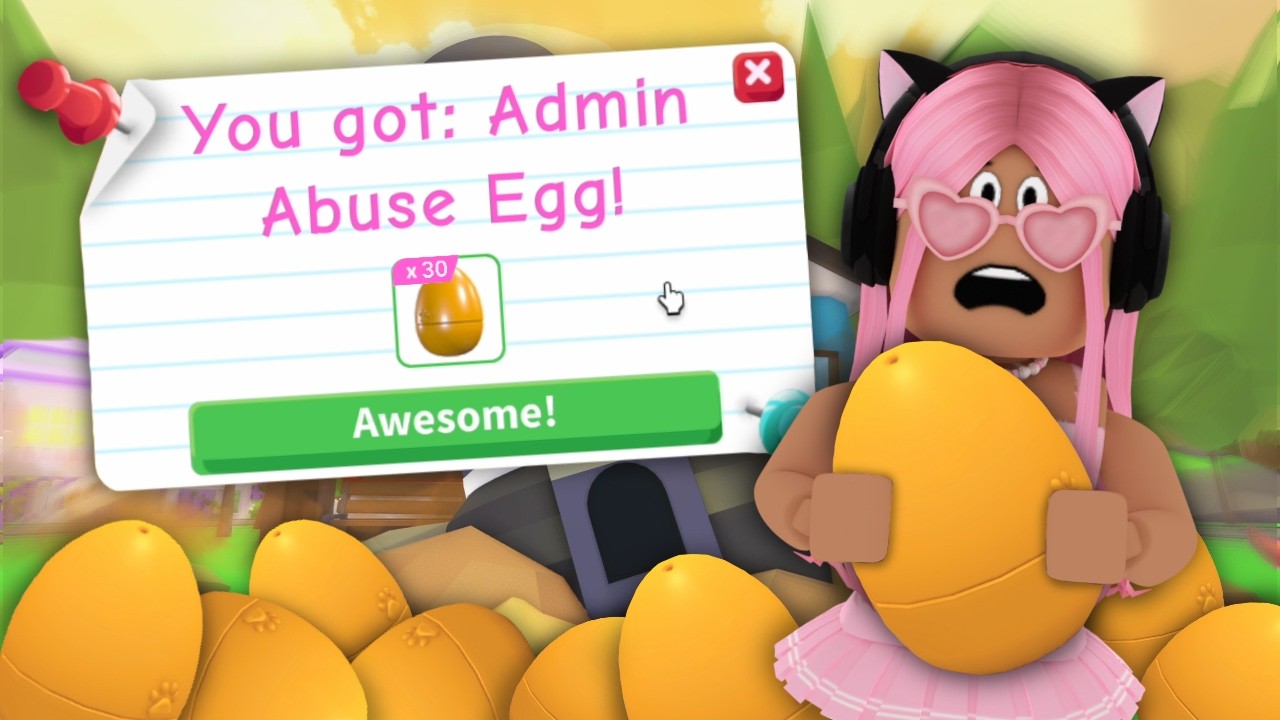 i hatched 30 ADMIN ABUSE EGGS in adopt me...