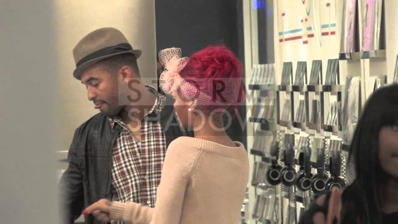 American singer Rihanna and her boyfriend shopping in Paris, France.
