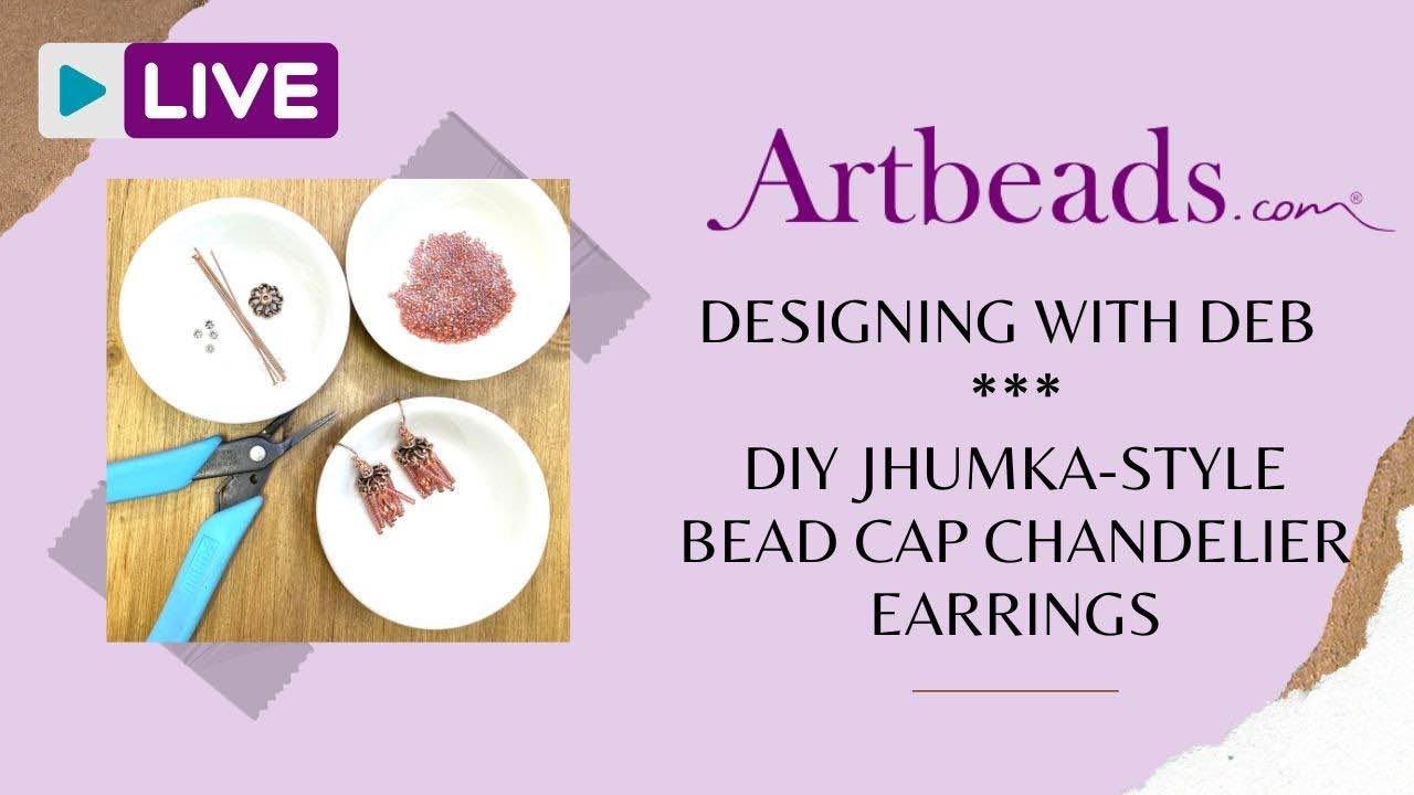 Designing with Deb - DIY Jhumka-Style Bead Cap Chandelier Earrings