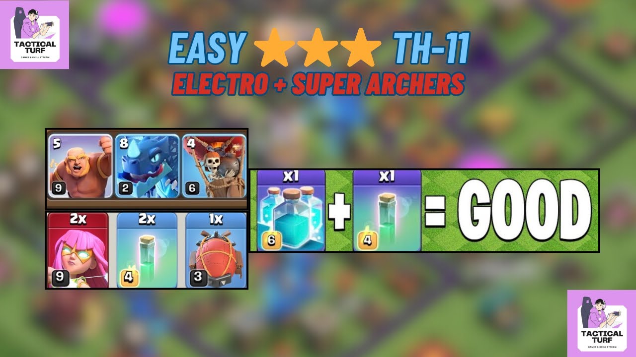 COC TH11 OP E-Drag + Super Archer Invi Strategy | COC | TH 11 | ⭐️⭐️⭐️…………… #coc #clashofclans 