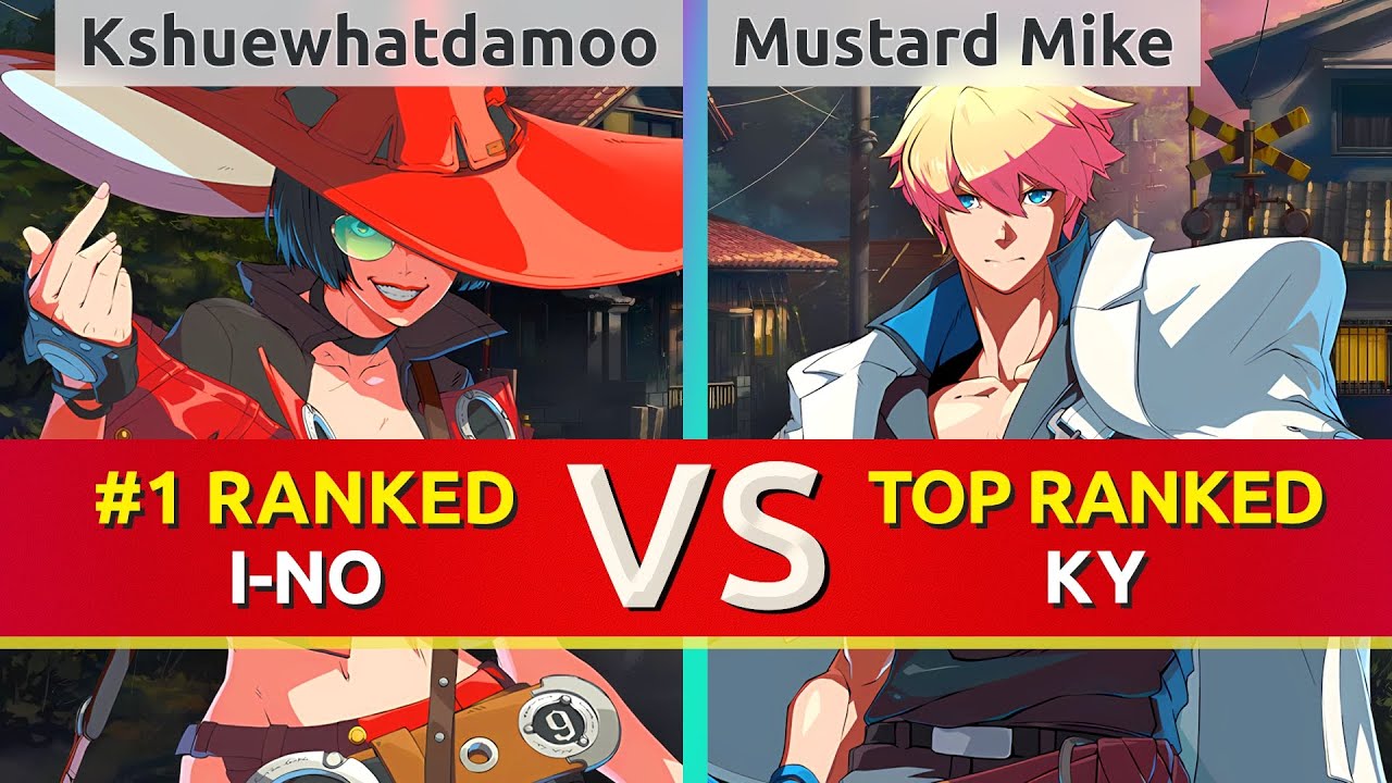GGST ▰ Kshuewhatdamoo (#1 Ranked I-No) vs Mustard Mike (TOP Ranked Ky). High Level Gameplay