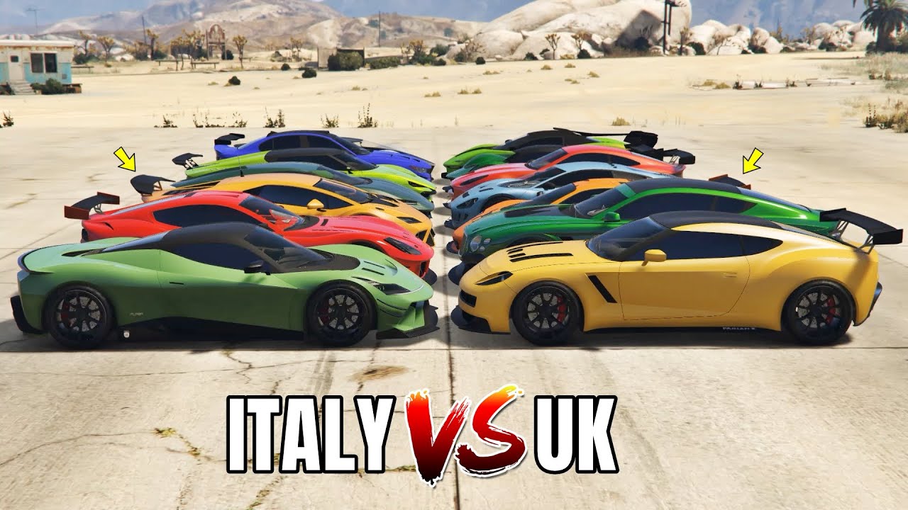 GTA 5 ONLINE - ITALY VS UK (WHICH IS FASTEST?)