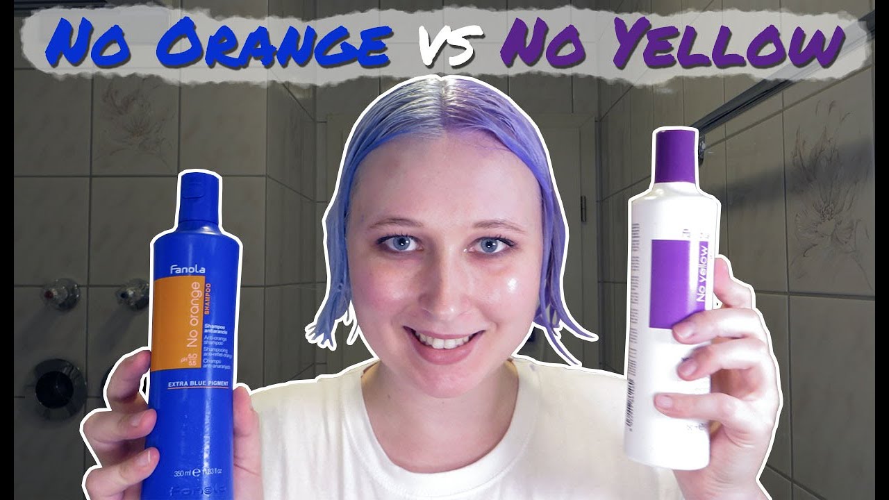 Ich vergleiche das Fanola No yellow und no orange um zu sehen welches besser für weiße Haare ist