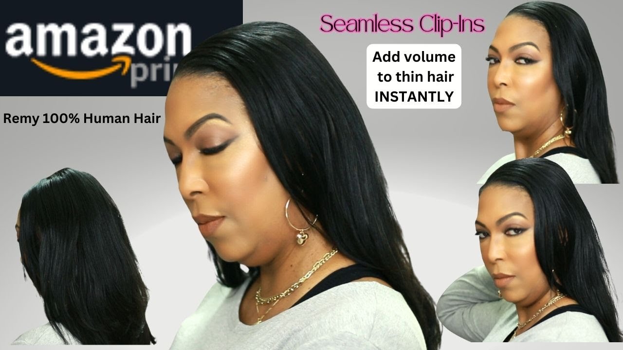 Amazon Clip-Ins | Add Volume to Thinning Hair | Lashey Hair Extensions | 