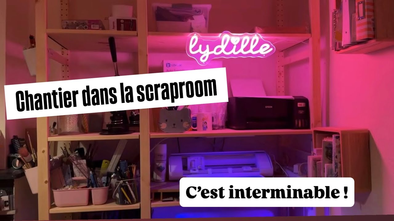 C’est le chantier dans la scraproom PARTIE 2! 15 ans de scrap à trier et ranger !