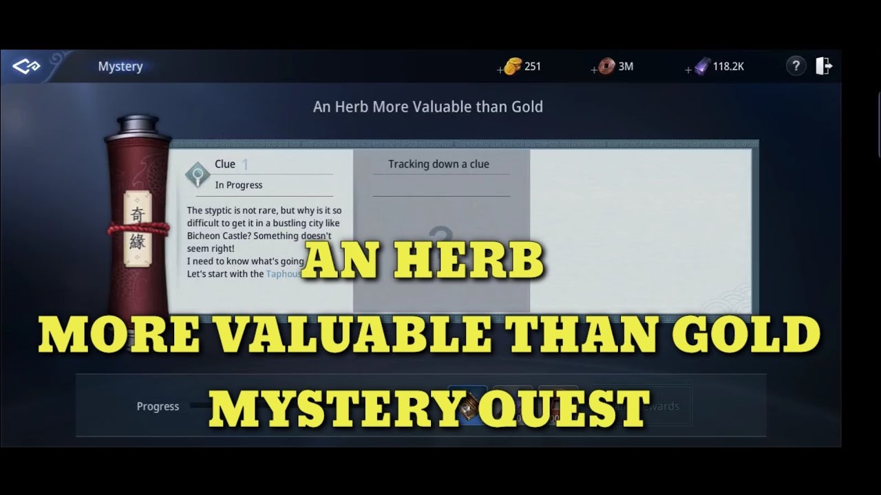 MIR4 An Herb More Valuable than Gold  MYSTERY QUEST /SUPER FAST GUIDE HOPE YOU LIKE