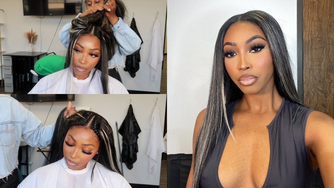 My First Sew in Install(Traditional)! Middle Part Quick Weave With Blonde Highlights | Yolissa Hair