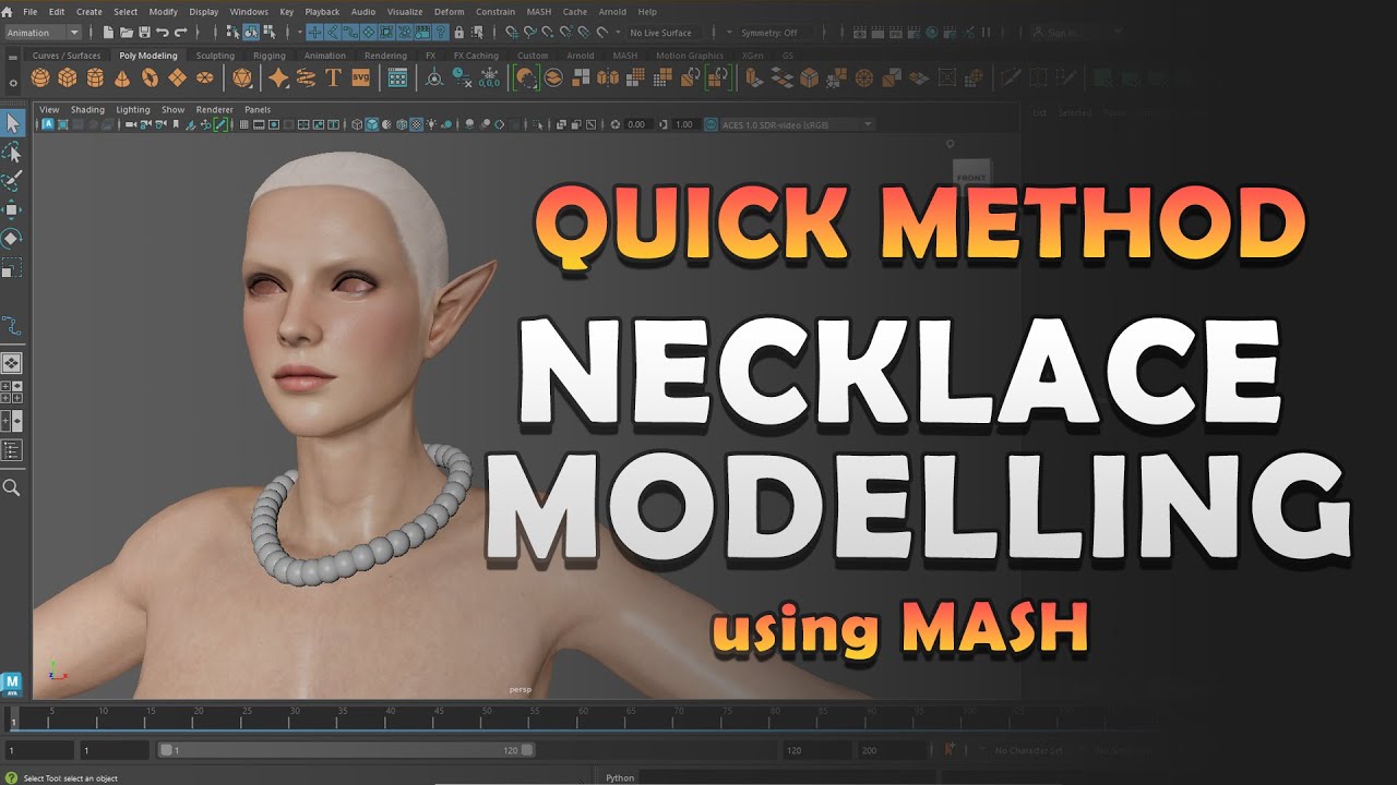 MayaMethods 01 | Necklace Modelling using MASH