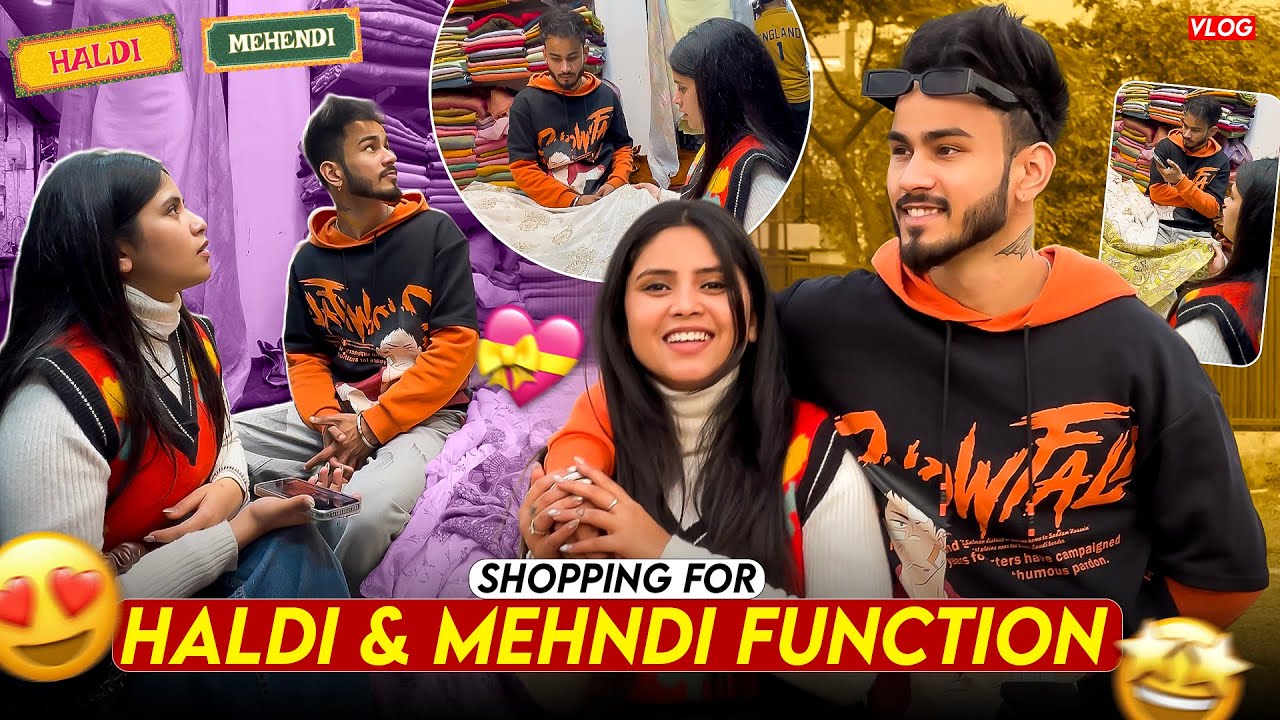 Haldi & Mehndi Shopping❤️😍 || Shreya & Vasu