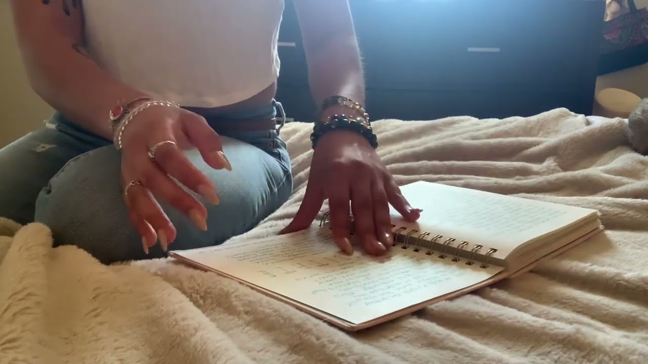 ASMR page turning and squeezing