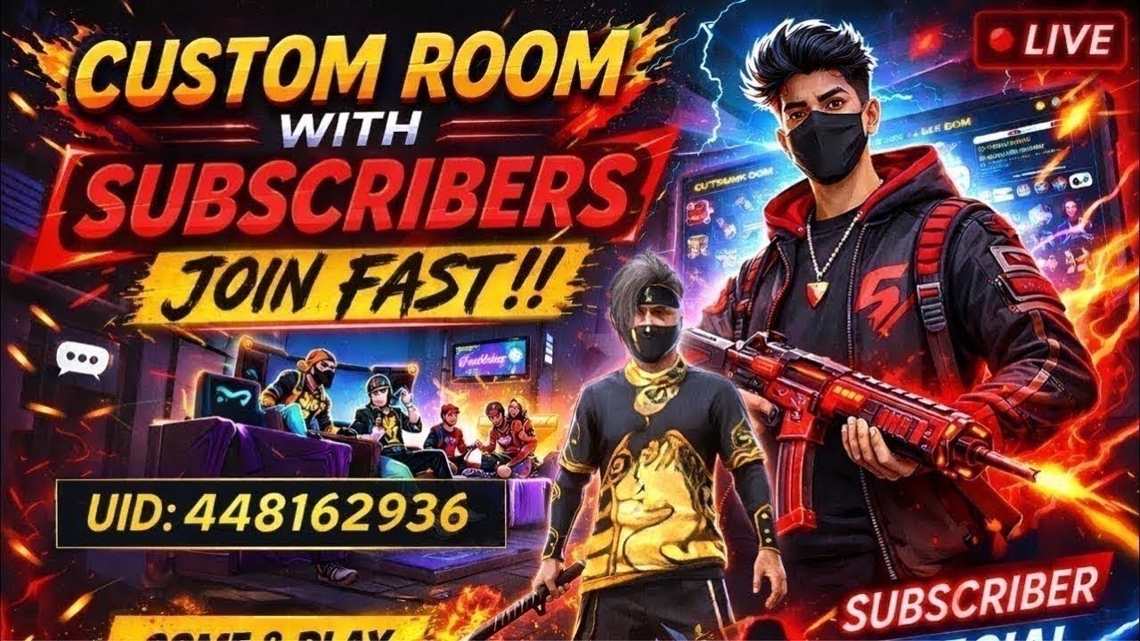 Only Subscribers Allowed 🔴 Custom Room Live | UID Check