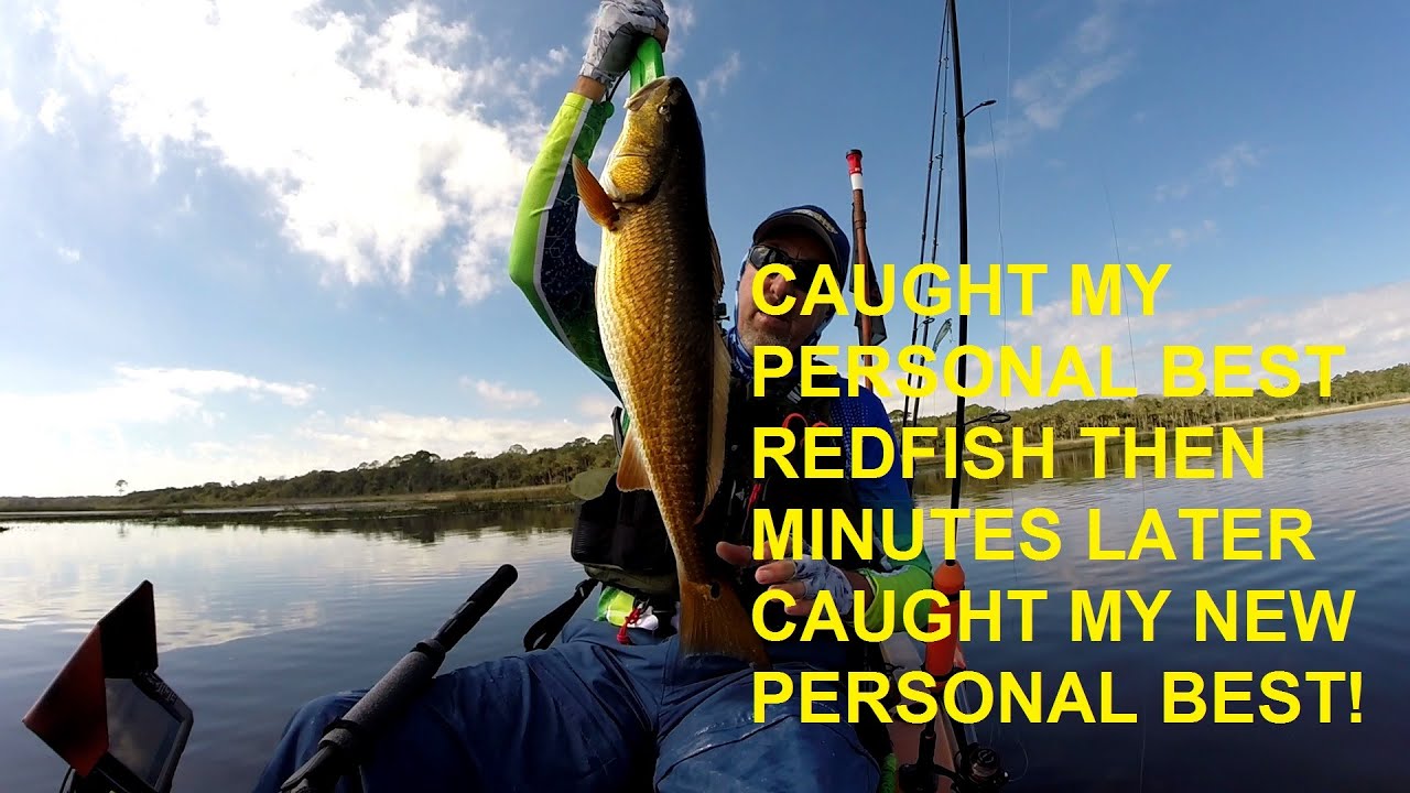 Florida Inshore Kayak Fishing for Big Redfish At Guana Lake