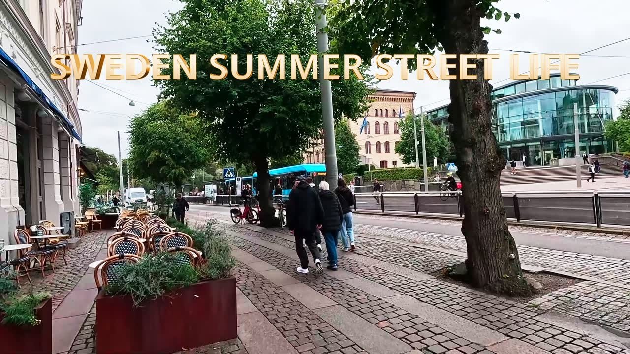 Gothenburg Sweden 4K  Summer Walk Through the City Center  Midday Street Life & Urban Ambience