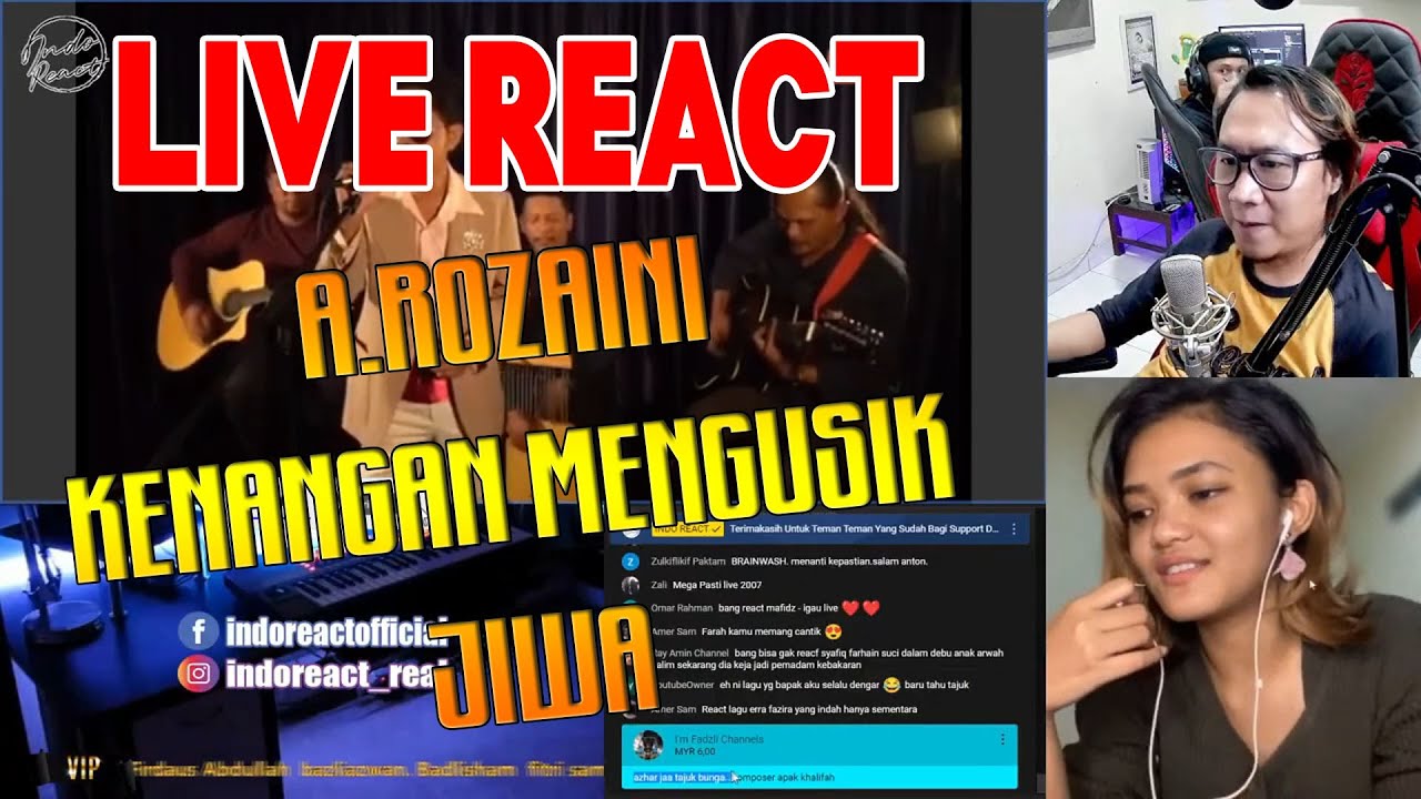 🔴 Live INDOReact | A. Rozaini - Kenangan Mengusik Jiwa