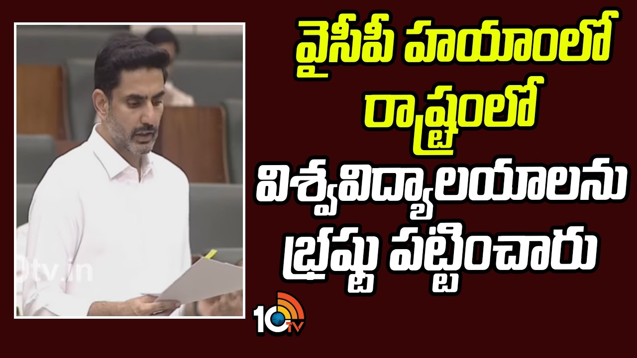 Minister Nara Lokesh Fires On YCP | వైసీపీ హయాంలో రాష్ట్రంలో విశ్వవిద్యాలయాలను భ్రష్టు పట్టించారు