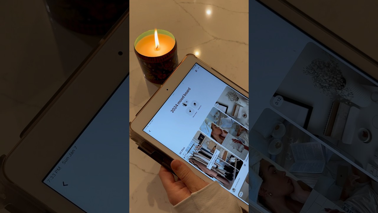 Make a 2024 mood board with me on my IPad 🎀✨💕⭐️ #moodboard