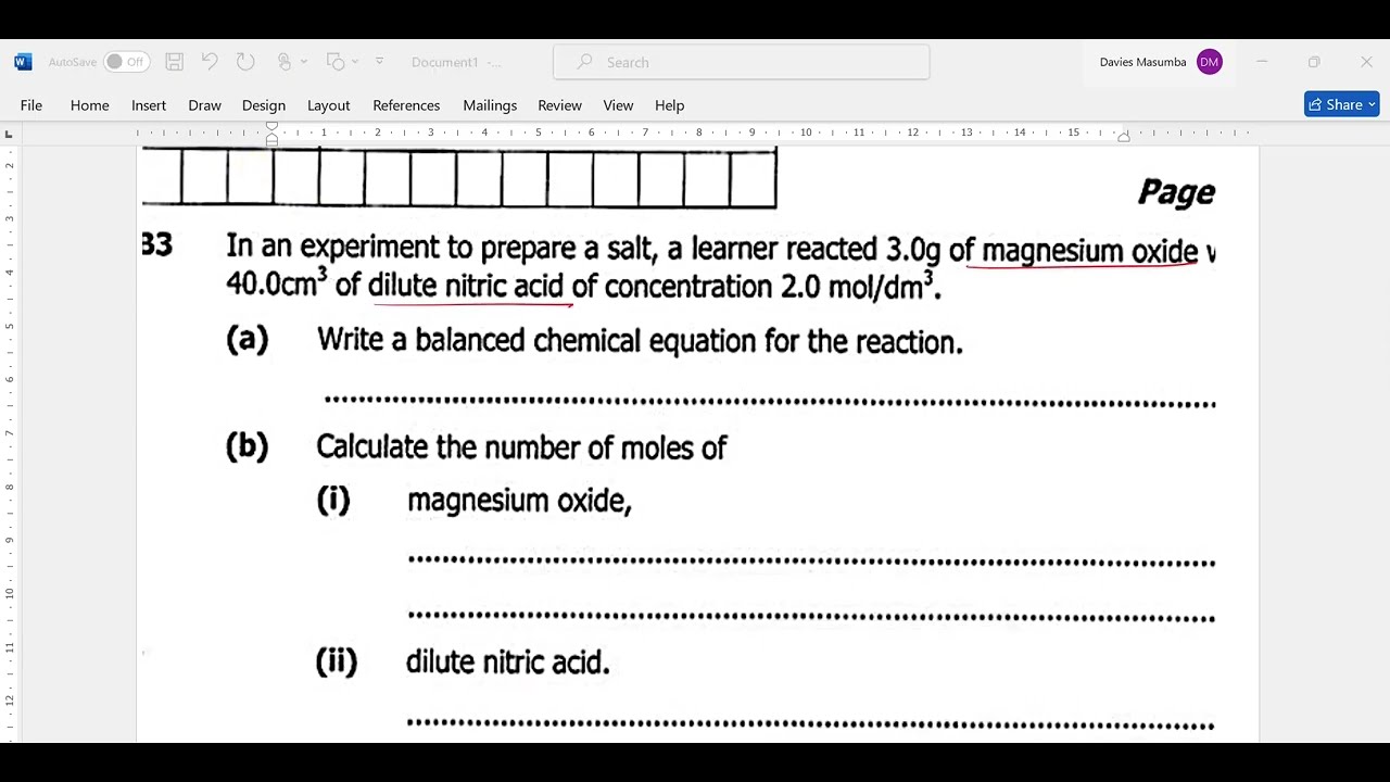 How to calculate limiting reagent in mole concept