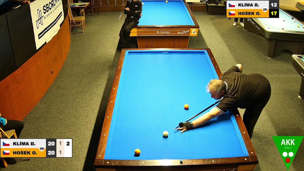 Czech Regional tournament | 3-cushion | District | F | Ondřej Hošek v David Klíma