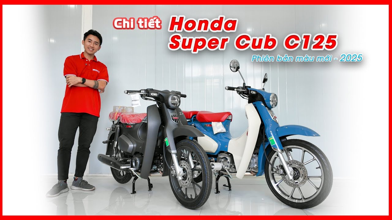Super Cub C125 mẫu mới 2025 có gì đặc biệt? Đủ màu, đủ xe giao ngay | hệ thống Hồng Đức