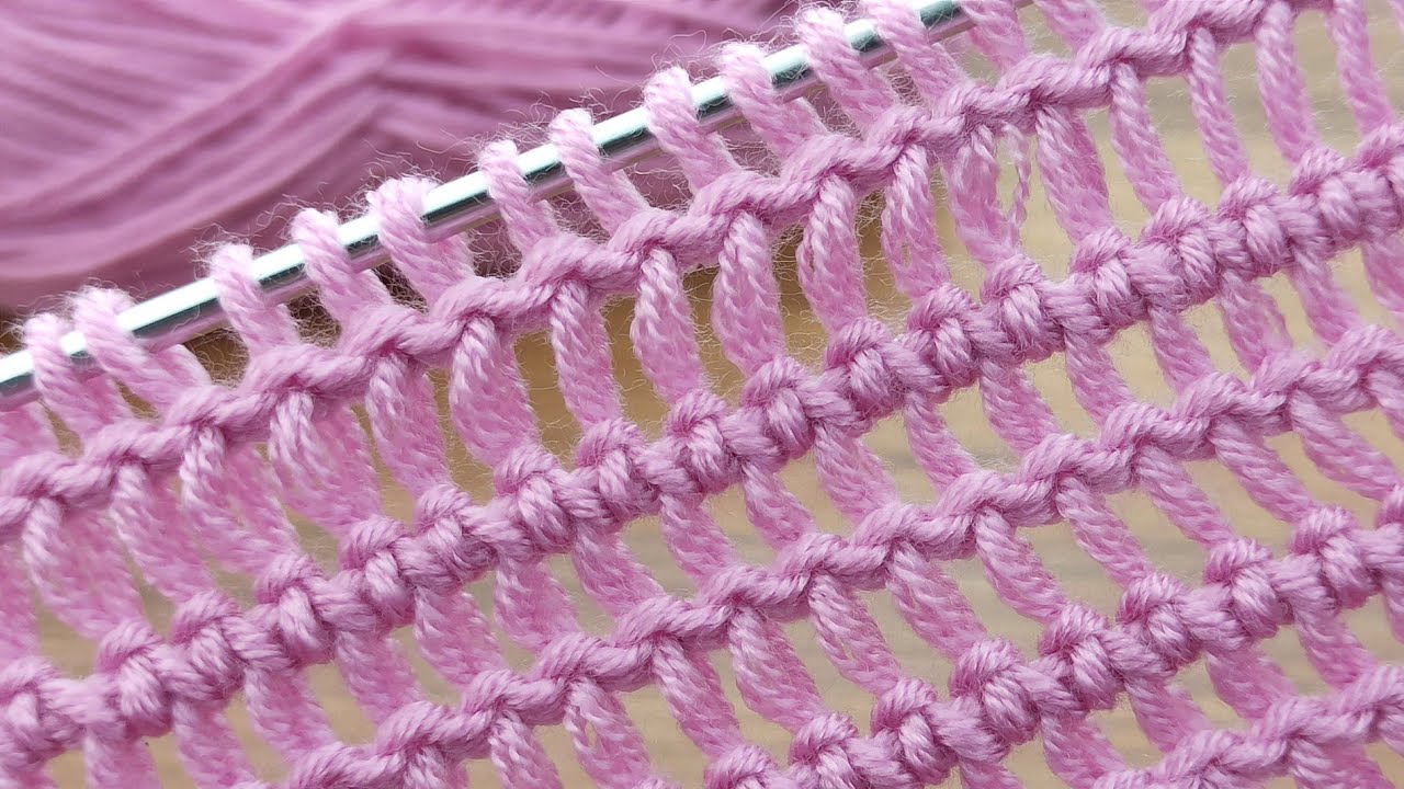 Fantastic 🤌💯 Very practical Tunisian crochet pattern for summer in pink / #tunisiancrochet