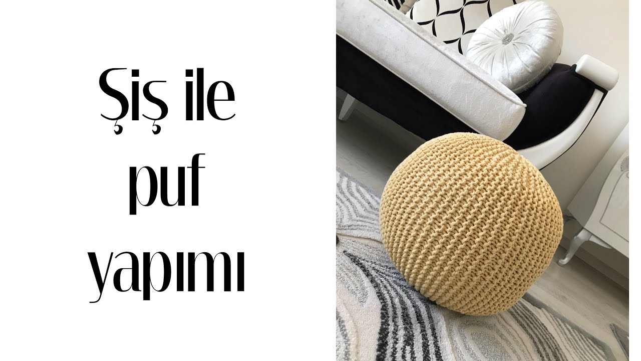 Penye İpten PUF Yapımı ( Spagetti Yarn Xxl ) - Part 1