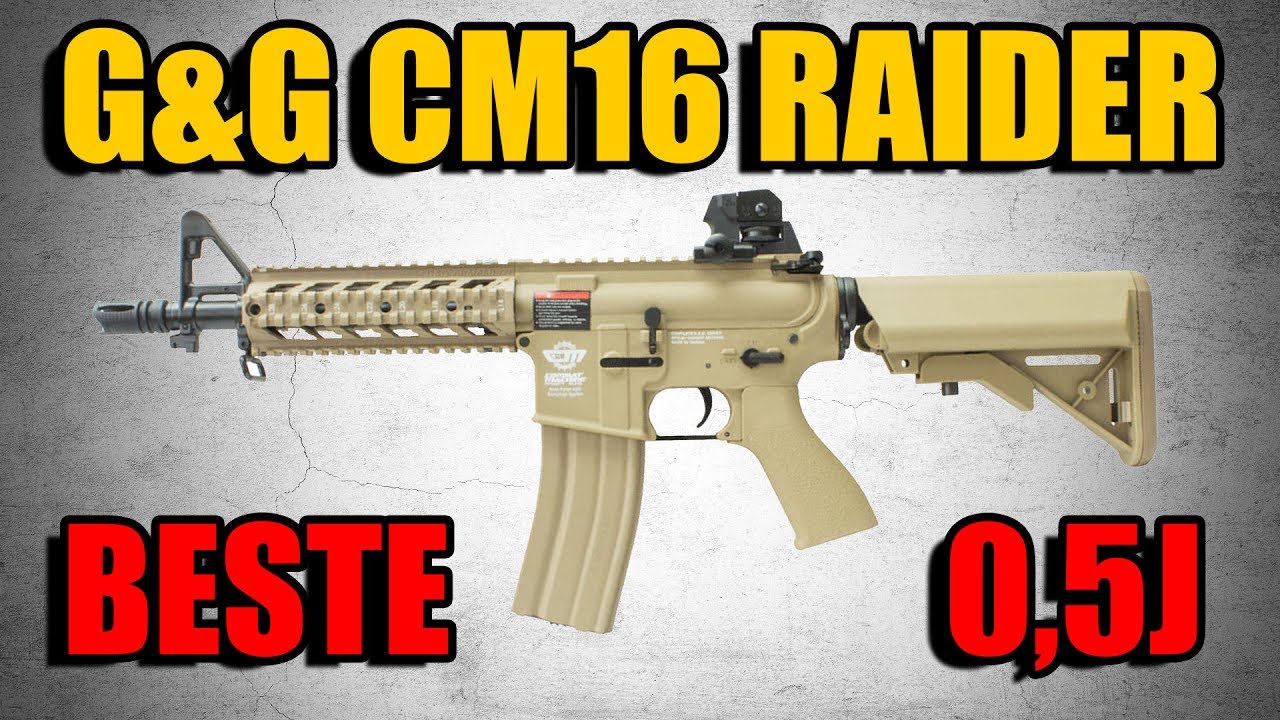 BESTE 0,5J AIRSOFT G&G CM16 Raider Review GEWINNSPIELAUFLÖSUNG