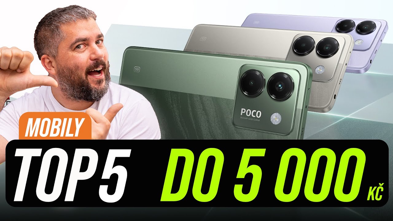 TOP 5 nejlepších telefonů do 5 000 Kč [jaro/léto 2025]