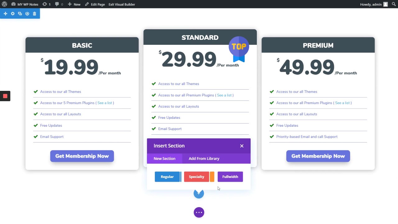 DIVI Pricing table Modules | 3 Elegant designs of Pricing modules using DIVI Builder