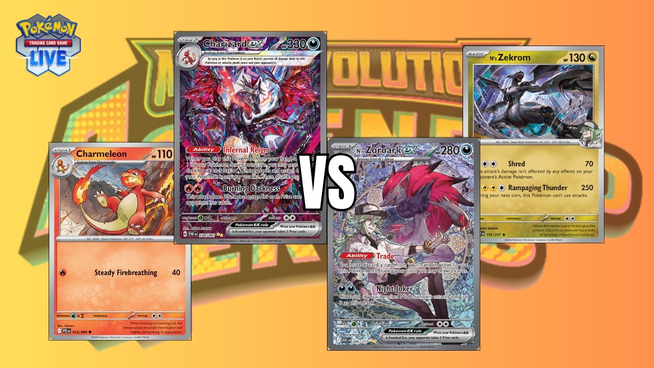 Mega Charizard Y ex VS. N's Zoroark ex - Feb 2026 Ranked (PTCGL: Mega Evolution - Ascended Heroes)