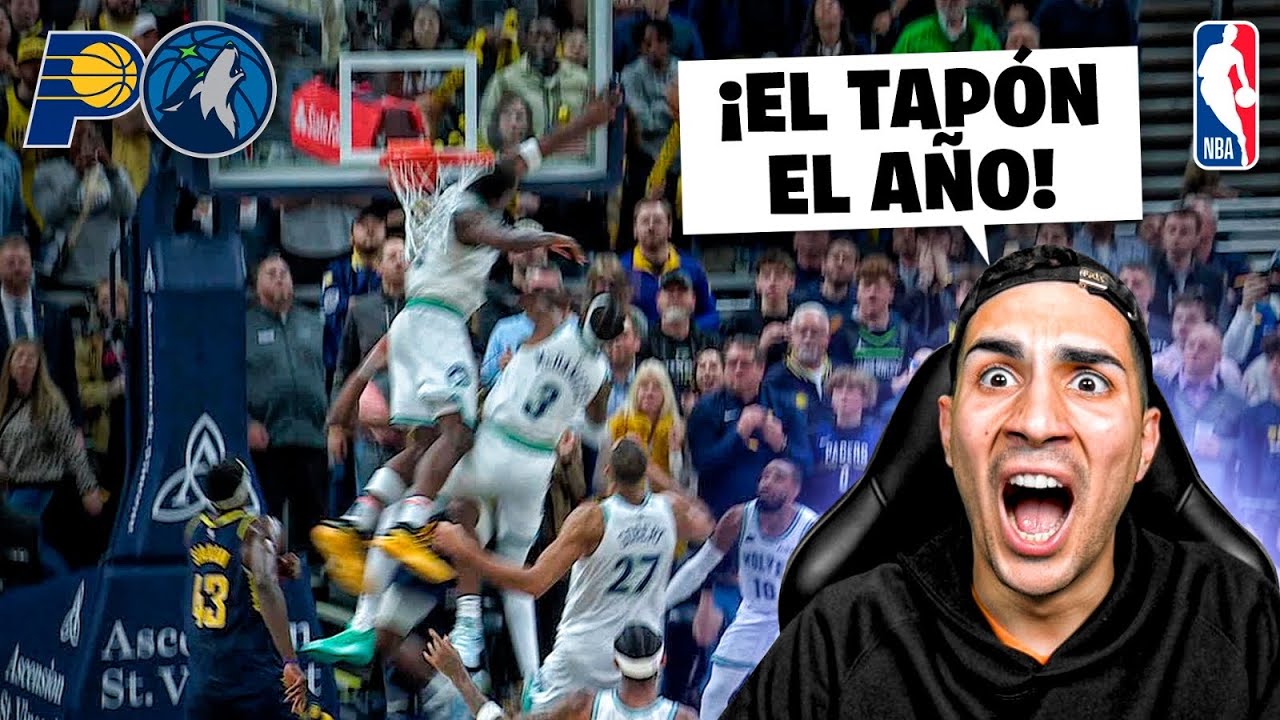 ¡EL TAPÓN ''FOR THE WIN'' MÁS LOCO QUE HE VISTO! ¿SE DA CON LA CABEZA en el ARO? - PACERS vs WOLVES