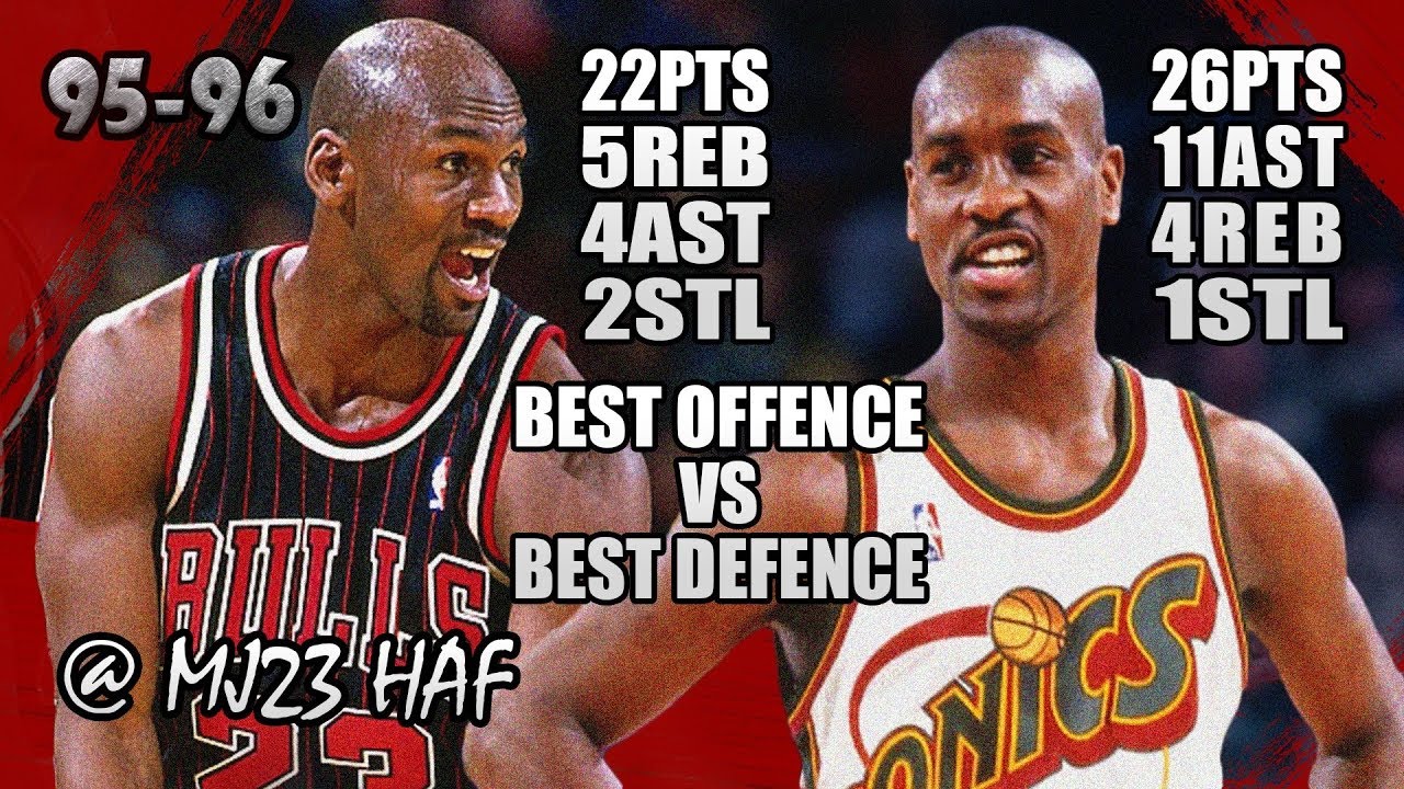 Michael Jordan vs Gary Payton FULL DUEL Highlights (1995.11.26) - Sonics EPIC 18pts Comeback!